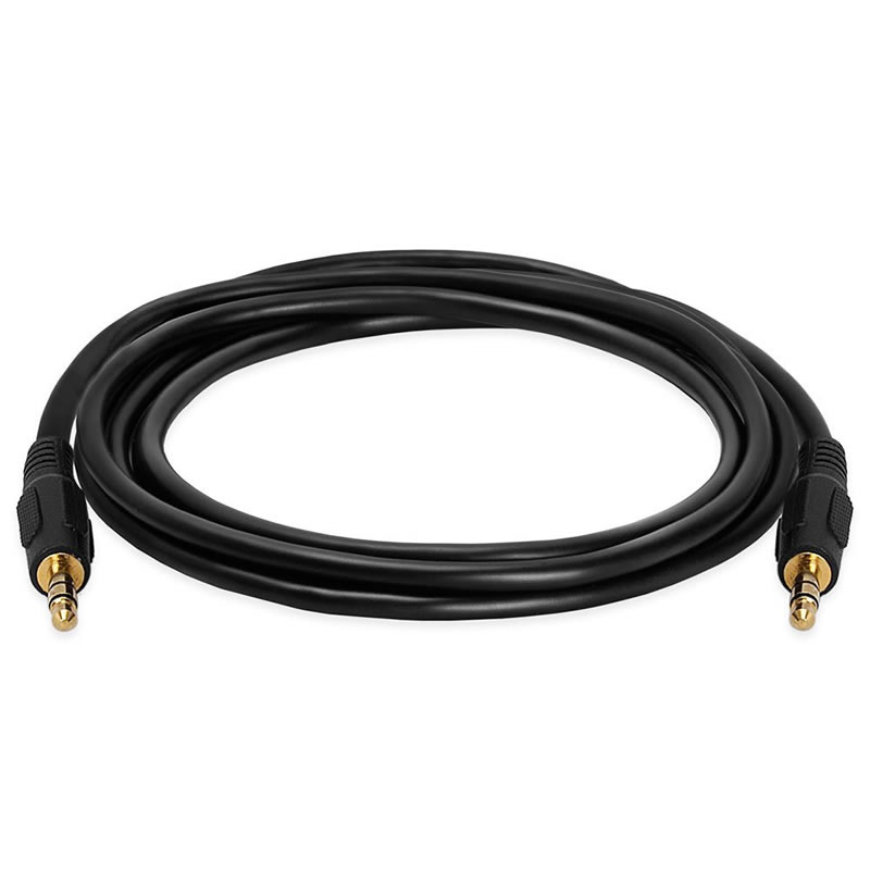 3,5 mm AUX-Stecker auf Stecker Stereo-Audiokabel Zusatzkopfhörerkabel MP3 PC - 6 Fuß vergoldet