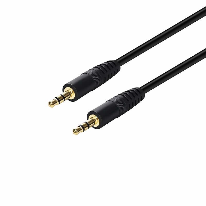 3,5 mm AUX-Stecker auf Stecker Stereo-Audiokabel Zusatzkopfhörerkabel MP3 PC - 6 Fuß vergoldet