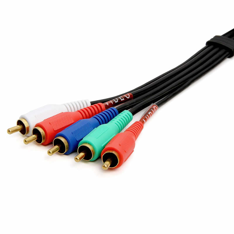 5-Cinch-Stecker auf 5-Cinch-RGB-Komponenten-Audiovideokabel für HDTV - Vergoldeter Cinch-Stecker auf Cinch