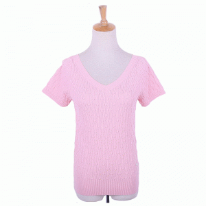 2018 Diamond Grids Sommer Kurzarm Strickpullover Frauen