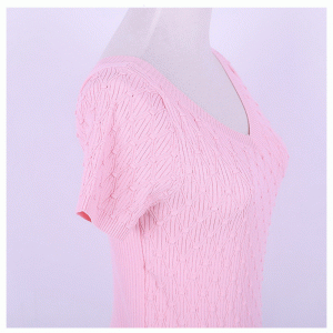 2018 Diamond Grids Sommer Kurzarm Strickpullover Frauen