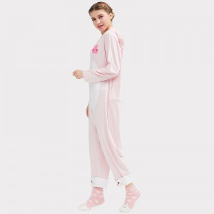 Frauen Onesie Baumwolle Jersey Stickerei Pyjamas Set