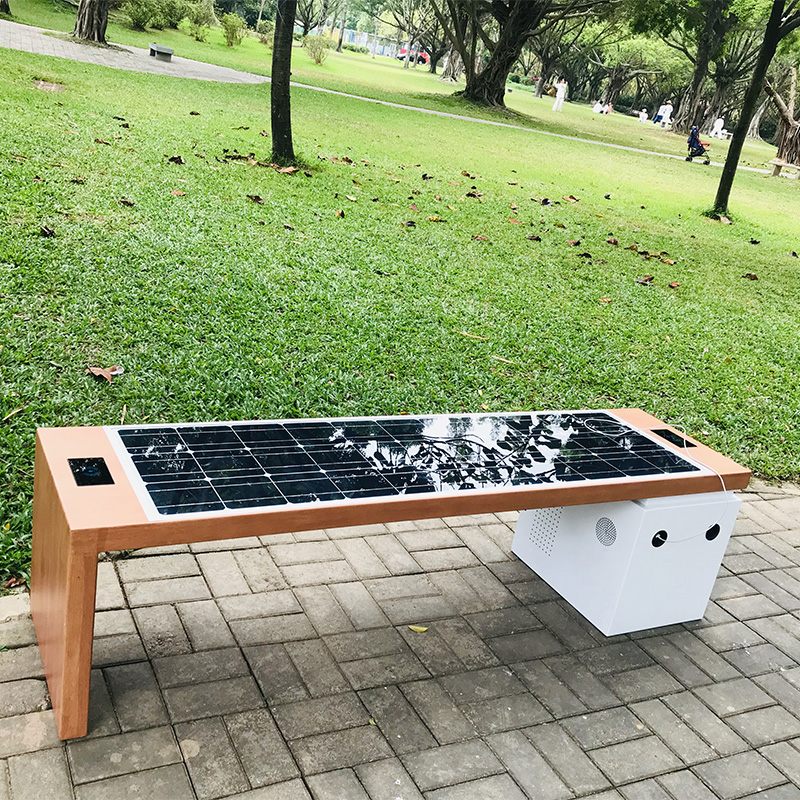 Solarbetriebene intelligente Gartenmöbel-Metallgarten-Bank-Sitzplätze für Park und Straße