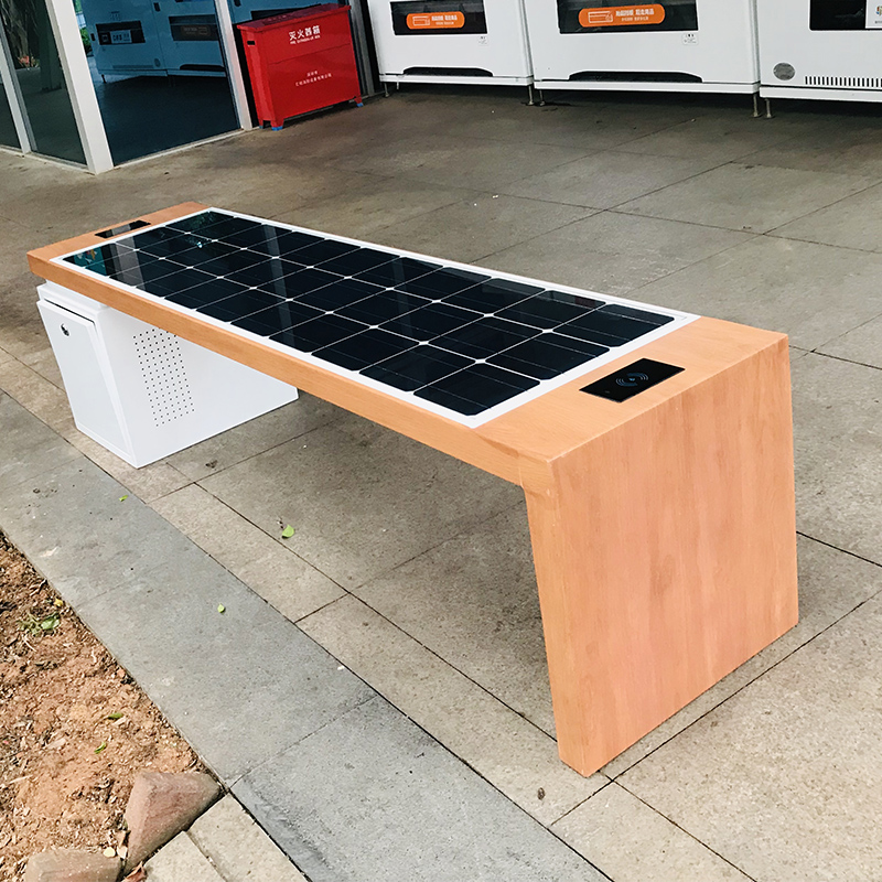 Solarprodukte im Trend 2019 Parkbank ohne Rückenlehne Smart Street Furniture