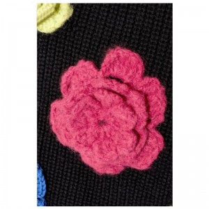 Woll Rollkragen handgemachte Blume Frauen Pullover Winter Pullover Pullover