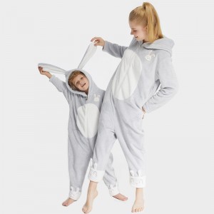 Familie passende Flanell Fleece-Stickerei-Strampler