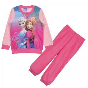 Mädchen gedruckt Mikrofaser Fleece Cartoon Pyjama Set