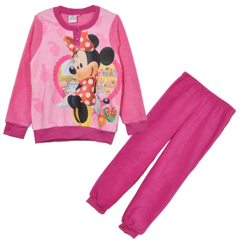 Mädchen gedruckt Mikrofaser Fleece Cartoon Pyjama Set