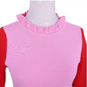 2018 Sommer Wasserfallausschnitt Kurzarm Damen Zweiteiler Strickpullover Kleid