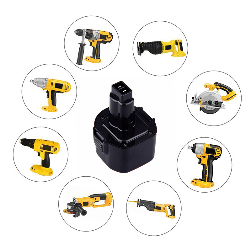 Ni-Mh 9,6 V 2000 mAh Akku-Bohrer-Ersatzakkus für Dewalt DE9062, DW9061, DW9062
