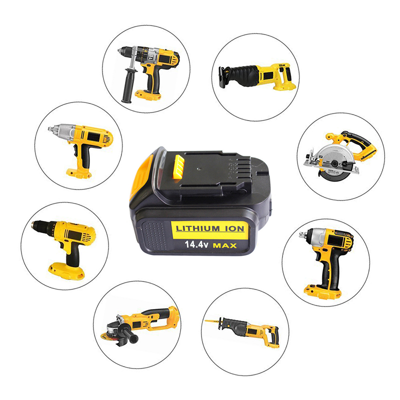Li-Ion 14,4 V 4000 mAh Ersetzen Sie die Akkus der Bohrmaschine für Dewalt DCB140