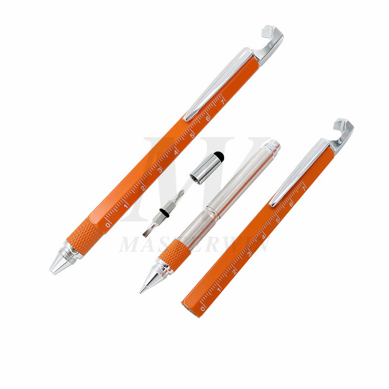 6 in 1 Multifunktionswerkzeug Stift mit Stylus / Lineal / Handyhalter / Öffner / Schraubendreher BP19-003