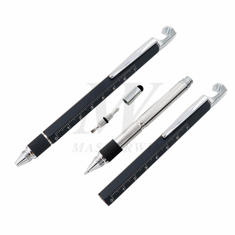 6 in 1 Multifunktionswerkzeug Stift mit Stylus / Lineal / Handyhalter / Öffner / Schraubendreher BP19-003