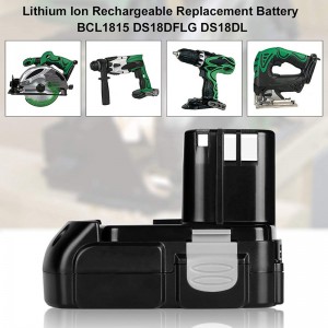 Li-Ion 18V 2000mAh Repalcement Bohrmaschinenbatterien für Hitach BCL1815, BCL1820