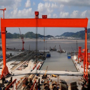 Doppelträger-Portalkran für den Schiffbau