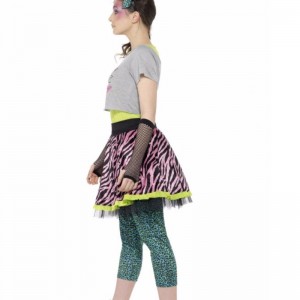 Kinder Mädchen Zurück zu den 80er Jahren Wild Child Costume Dress Rock Shirt Großhandel