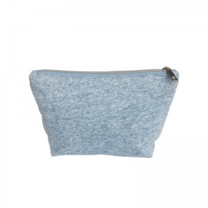 Natur- und Recyclingfaser-Kosmetiktasche mit Reißverschluss