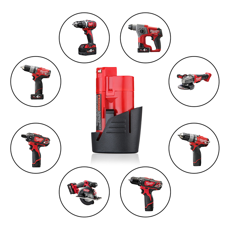 12V 1500mAh Ersatz wiederaufladbarer Lithiumbatterien für Milwaukee 48-11-2411 M12 Elektrowerkzeuge