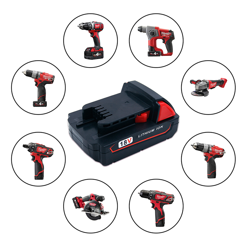 Li-Ion 18V 1500mAh Ersatzakkus für Milwaukee 48-11-1840 M18