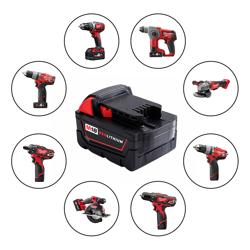 Li-Ion 18V 4000mAh Power Tool Ersatzbatteriezellen für Milwaukee 48-11-1840 M18