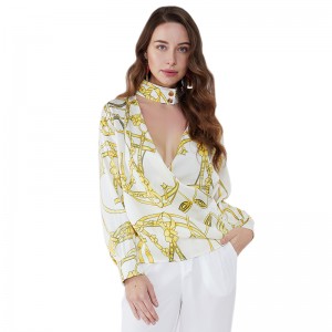 Top 100 Verkäufer Stehkragen Spaltung Elegante Frau Sexy Tops