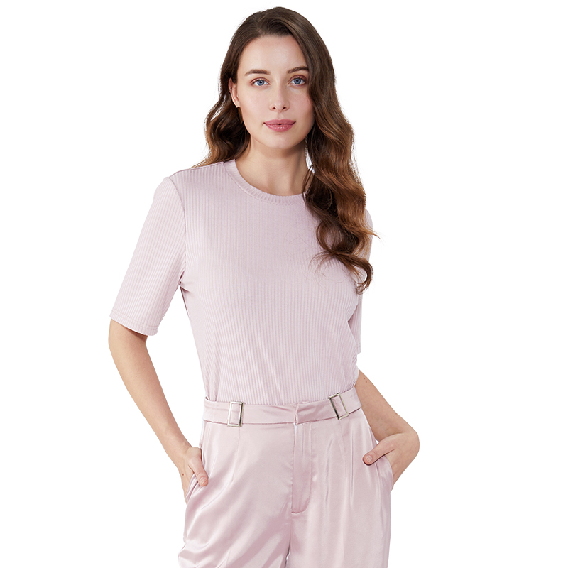 Office Simple Designs O-Kragen gestreifte Damenbluse und Hemd JCGJ190315083
