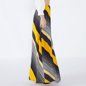 Wave Point Fransen indischen Designer Lehenga Fashion Chiffon Maxi langen Rock