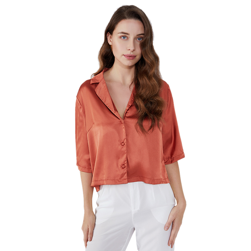 Normales Design Sheer Casual Damen Bluse für Frau JCGJ190315020