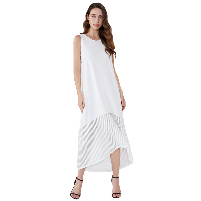 Roupas Femininas White Cotton Kleidung Frauen Spitzenkleid