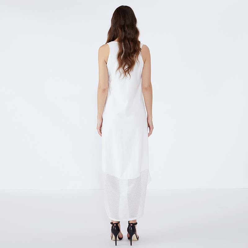 Roupas Femininas White Cotton Kleidung Frauen Spitzenkleid