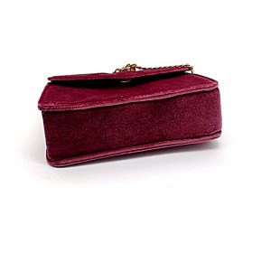 Samt Material Kette Umhängetasche Corssbody Bag Färbung Handtasche angepasst