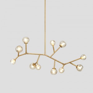 Einfache Persönlichkeit Glas Eisen Wohnzimmer Esszimmer Hotel Kronleuchter Km2149