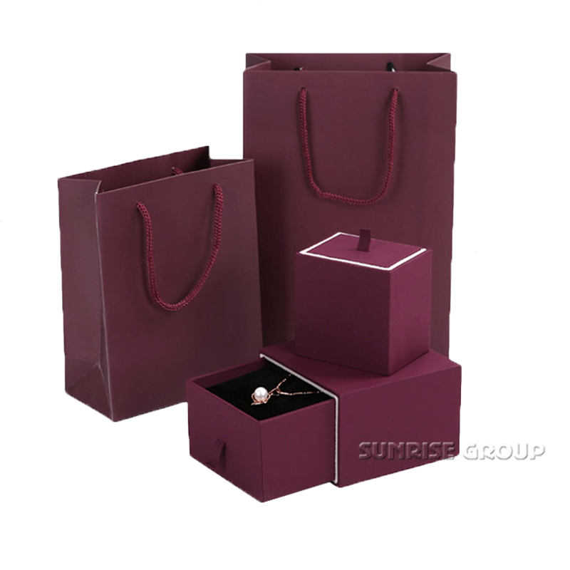 High-End-Custom handgefertigten Ring Verpackung Schmuckpapier Box mit Griff