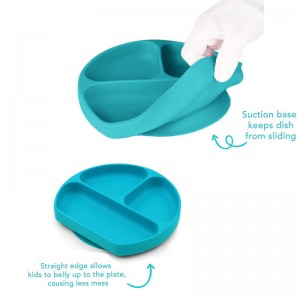 Tischset aus lebensmitteltauglichem Silikon für Baby-Saugnäpfe