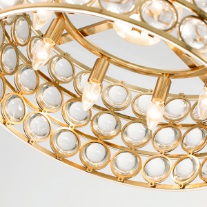 Neuer nordischer moderner Metallglasluxushaupthotel-Leuchter Km2136