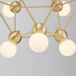 Neue Glas einfache Kunst Metall Persönlichkeit Mode Kronleuchter km2134