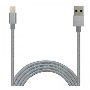 Reine Farbe Nylon briaded Datenkabel Typ C