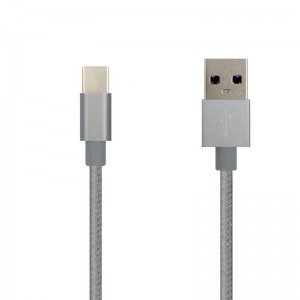 Reine Farbe Nylon briaded Datenkabel Typ C