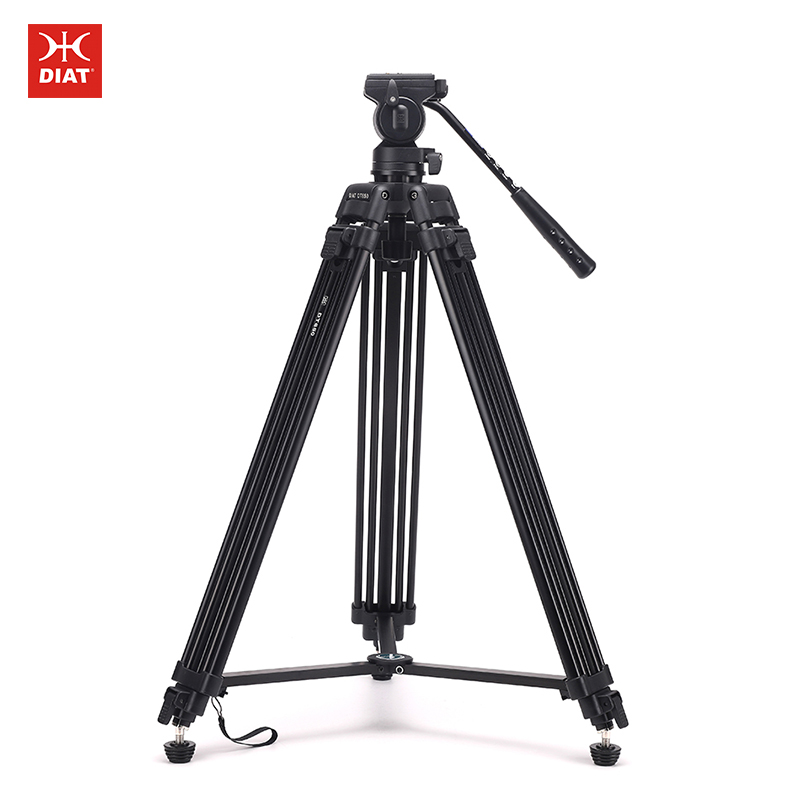 Neues design diat dt650 professionelle kamera video stativ schwere stativ aluminium magnesiumlegierung video kamera stativ