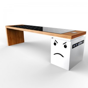 2019 Modernes Design Smart Solar Gartenmöbel Gartenbank ohne Rückenlehne