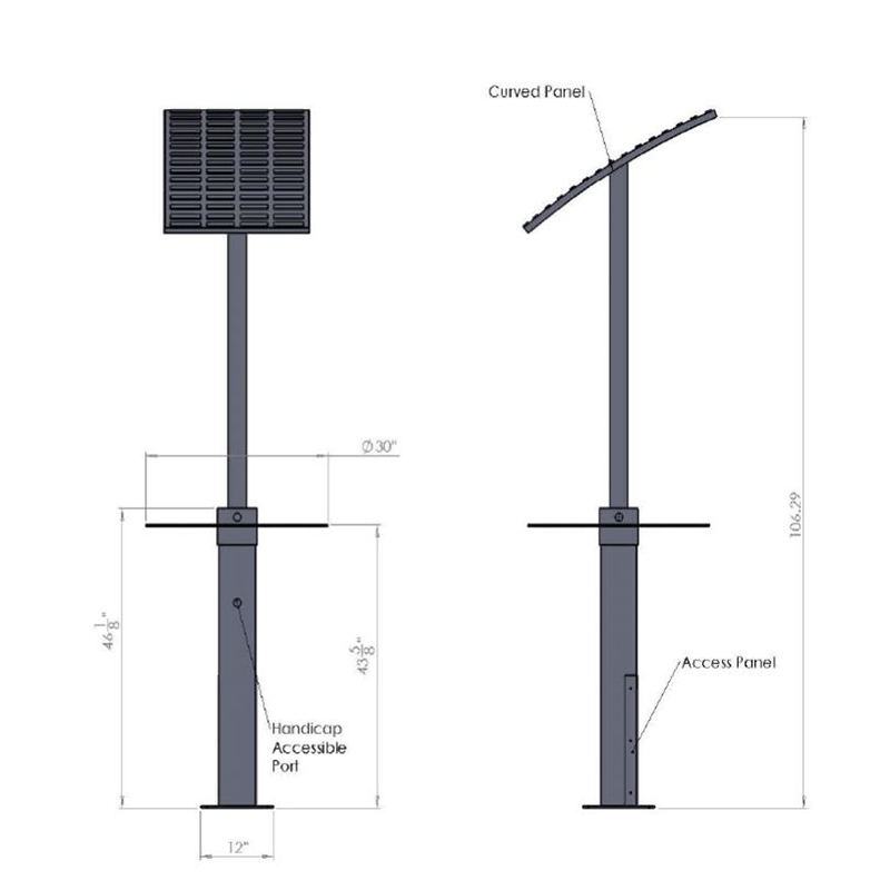 Solar Power Outdoor intelligente Werbung Handy-Ladestation für Mobile