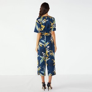 Damen Maßgeschneiderte Einteiler Chiffon Jumpsuit Floral