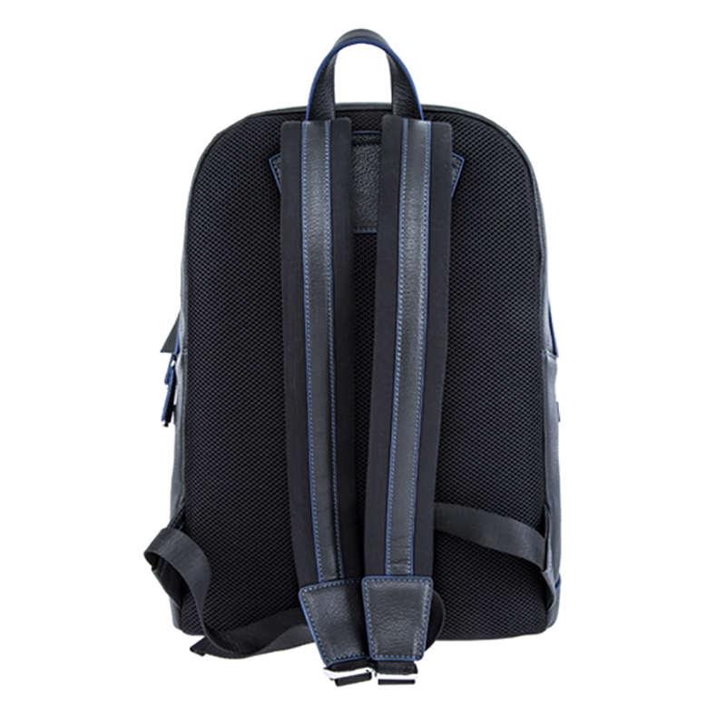 17SA-6739F Niedriges MOQ-Qualitätsnähgarn verziert Vollnarbenleder Herren Leder Laptop Rucksack Tasche