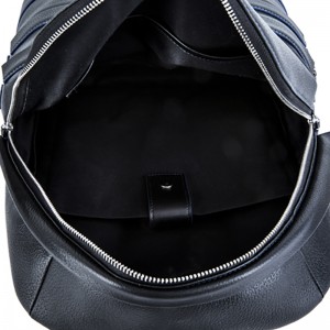 17SA-6739F Niedriges MOQ-Qualitätsnähgarn verziert Vollnarbenleder Herren Leder Laptop Rucksack Tasche