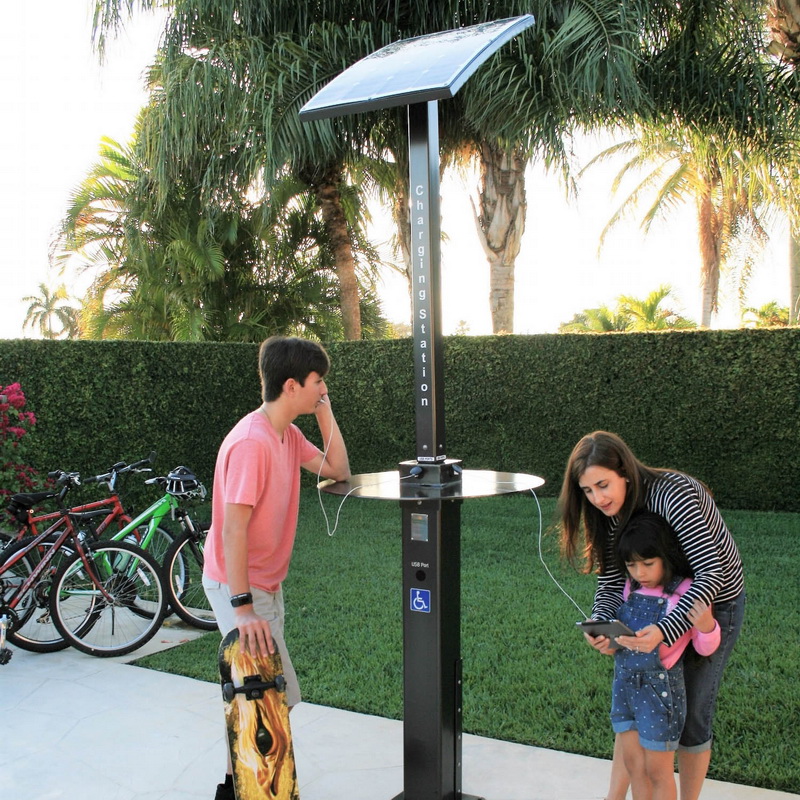 Solar Energy Outdoor Park Intelligentes USB-Ladekraftwerk für Mobiltelefone