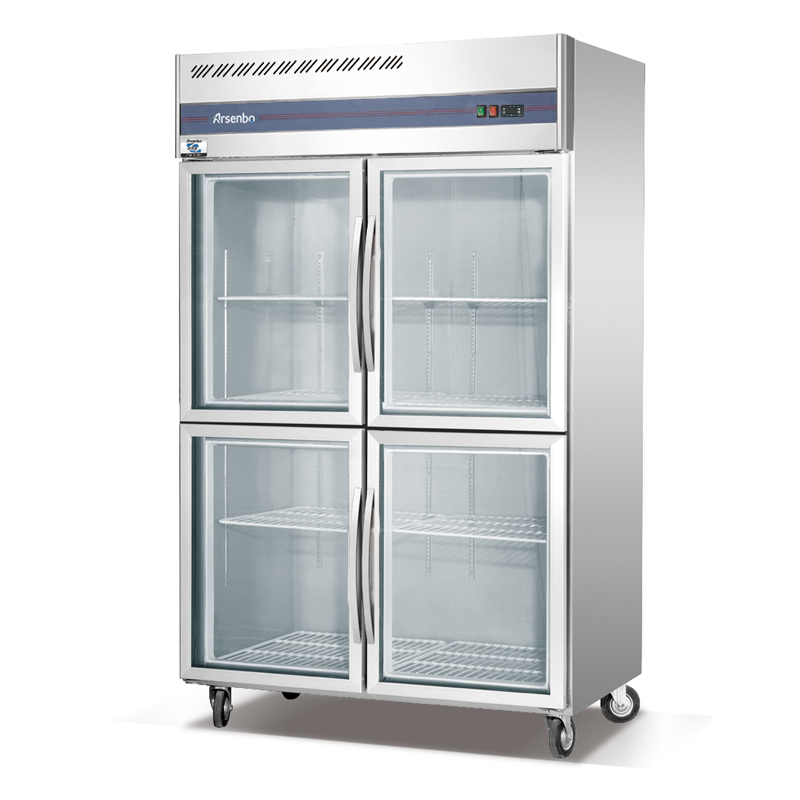 GNT aufrecht voller Edelstahl Vitrine Display Kühlschrank