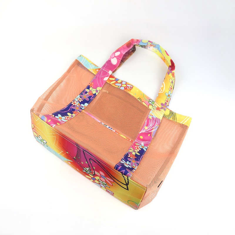 Fasion PVC-Mesh-Einkaufstasche mit innenliegender Reißverschlusstasche