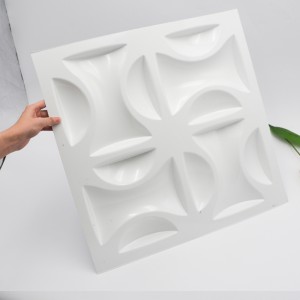 Moderne 1 mm dicke weiße PVC-Kunststoff-3D-Wand für die Innenausstattung