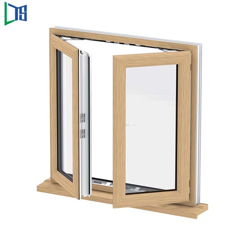 Aluminiumrahmen Verglasung Flügelfenster mit Ouside Opeing Swing Windows mit Pulverbeschichtung Oberflächenbehandlung