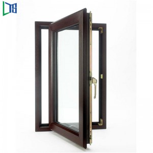 Foshan Doppelverglasung Aluminium Flügelfenster für Wohnhaus mit Schallschutz